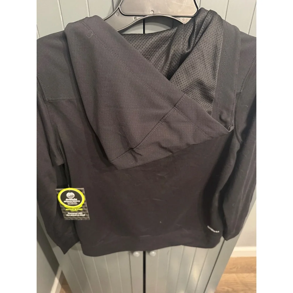 Athletic Works Dri works Kids Black Full Zip Hoodie Jacket L 10/12